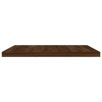 Stylish Brown Oak Wall Shelves - 4 pcs | Hipomarket