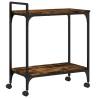 Kitchen Trolley Smoked Oak - Stylish Storage & Mobility