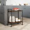 Kitchen Trolley Smoked Oak - Stylish Storage & Mobility