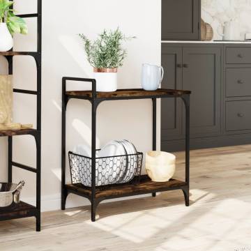 Kitchen Trolley Smoked Oak - Stylish Storage & Mobility