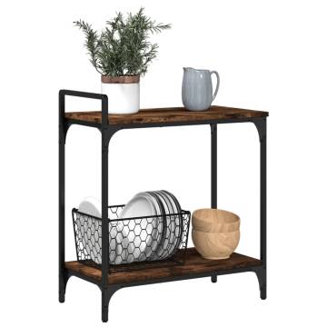 Kitchen Trolley Smoked Oak - Stylish Storage & Mobility