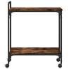 Kitchen Trolley Smoked Oak - Stylish Storage & Mobility