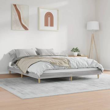 Bed Frame Grey Sonoma 160x200 cm - Durable & Stylish