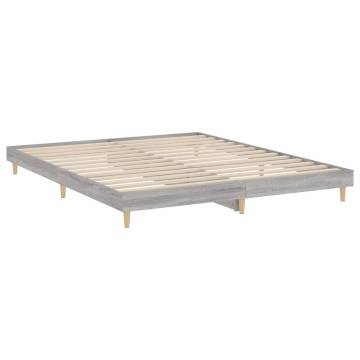 Bed Frame Grey Sonoma 160x200 cm - Durable & Stylish