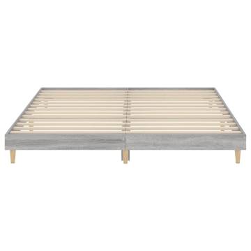 Bed Frame Grey Sonoma 160x200 cm - Durable & Stylish