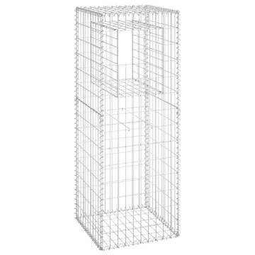 Gabion Basket Post 50x50x140 cm Iron - Durable Garden Decor