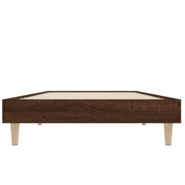 Brown Oak Bed Frame 75x190 cm | Durable & Stylish Design