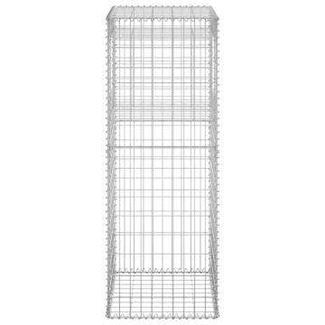 Gabion Basket Post 50x50x140 cm Iron - Durable Garden Decor