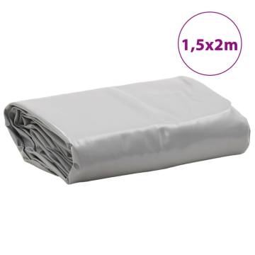 Heavy-Duty Grey Tarpaulin 1.5x2m | Water & UV Resistant