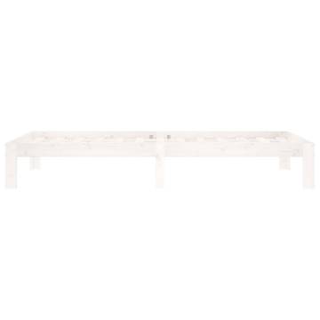 Stylish White Solid Pine Bed Frame 90x200 cm | HipoMarket