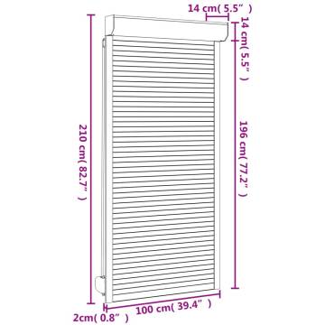 Roller Shutter Aluminium 100x210 cm White - Durable & Efficient