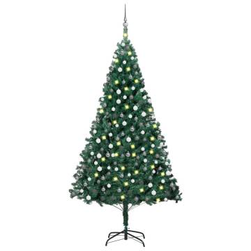 Pre-lit Christmas Tree with Ball Set - 240 cm Green