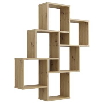 FMD Wall-mounted Shelf with 8 Compartments - Artisan Oak