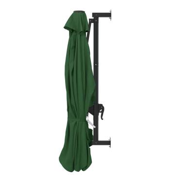 Wall-Mounted Parasol with Metal Pole 300 cm Green - HipoMarket