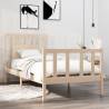 Bed Frame Solid Wood 90x190 cm Single Colour natural Size 90 x 190 cm 