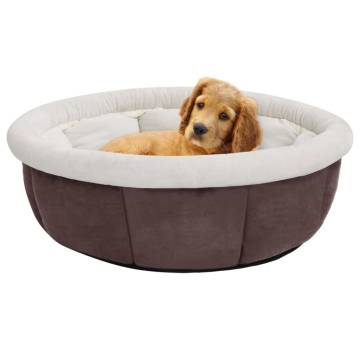 Comfortable Brown Dog Bed 59x59x24 cm | HipoMarket