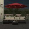 Wall-Mounted Parasol with LEDs - Bright Red 290cm | HipoMarket