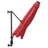 Wall-Mounted Parasol with LEDs - Bright Red 290cm | HipoMarket