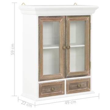 Wall Cabinet White 49x22x59 cm - Stylish Storage Solution