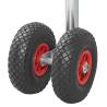 ProPlus Double Jockey Wheel 26x8.5cm with Air-Filled Tyre