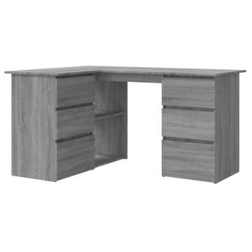 Elegant Grey Sonoma Corner Desk - 145x100 cm | HipoMarket