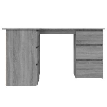 Elegant Grey Sonoma Corner Desk - 145x100 cm | HipoMarket