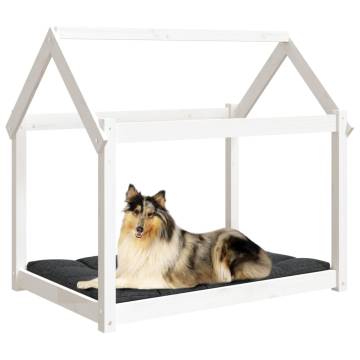 Dog Bed White 101x70x90 cm - Solid Pine Wood | Hipo Market