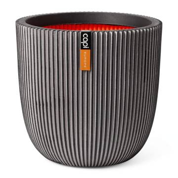 Capi Planter Groove 43x41 cm Anthracite - Eco-Friendly Design