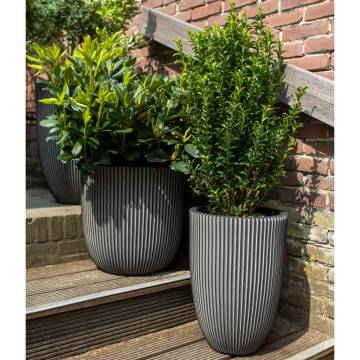 Capi Planter Groove 43x41 cm Anthracite - Eco-Friendly Design