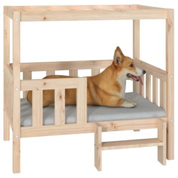 Stylish Solid Wood Pine Dog Bed - 95.5x73.5x90 cm