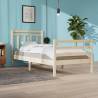 Bed Frame Solid Wood 100x200 cm Colour natural Size 100 x 200 cm 