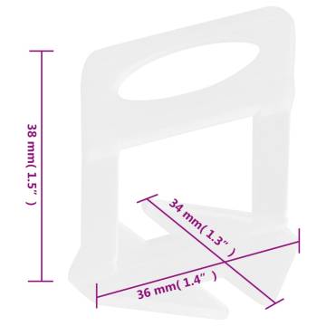 Tile Levelling Clips 1000 pcs - Perfect for Easy Tile Installation