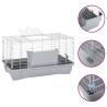 Small Animal Cage Grey 58x32x31 cm Polypropylene and Metal Size 58 x 32 x 31 cm 