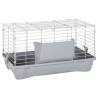 Small Animal Cage - Durable Grey Cage for Furry Friends