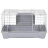 Small Animal Cage - Durable Grey Cage for Furry Friends