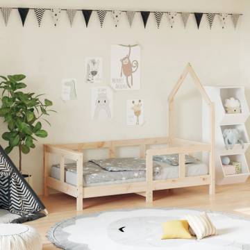 Kids Bed Frame 70x140 cm - Solid Wood Pine | HipoMarket