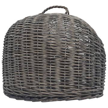 Cat Transporter Grey - Natural Willow Carrier 45x35x35 cm