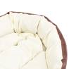 Reversible & Washable Dog Cushion - Brown & Cream | Hipomarket