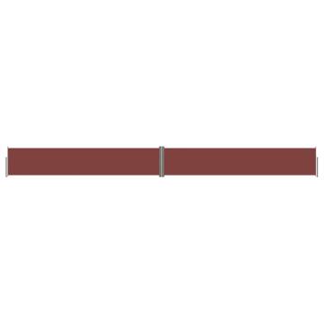 Retractable Side Awning Brown 117x1200 cm - Stylish Garden Screen