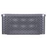 Curver Storage Box with Lid Style M 18L Metallic Silver