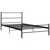 Black Metal Bed Frame 100x200 cm - Stylish & Durable