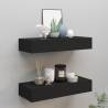 Wall-mounted Drawer Shelves 2 pcs Black 60x23.5x10cm MDF Colour black Size 60 x 23.5 x 10 cm Quantity in Package 2 Number of Pieces 1 