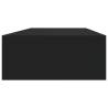 Wall-Mounted Drawer Shelves - Elegant Black MDF Design