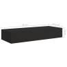 Wall-Mounted Drawer Shelves - Elegant Black MDF Design