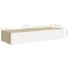 Elegant Wall Drawer Shelves - Oak & White - 2 pcs