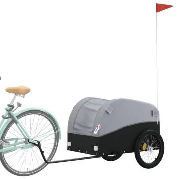 Bike Trailer Black & Grey - 45 kg Iron | HipoMarket