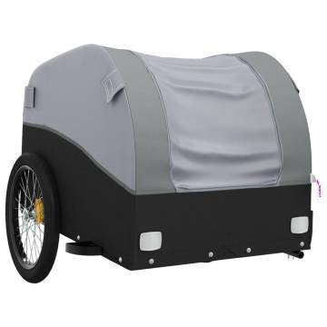 Bike Trailer Black & Grey - 45 kg Iron | HipoMarket