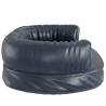 Ergonomic Foam Dog Bed - Dark Blue Faux Leather, 75x53 cm