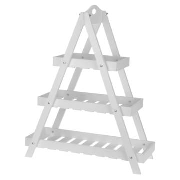 ProGarden Triangular Etagere - 3 Layer Plant Stand in White