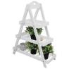 ProGarden Triangular Etagere - 3 Layer Plant Stand in White